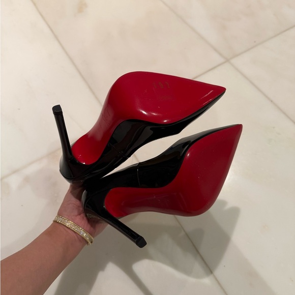 Christian Louboutin Glossy Black Heels - Picture 3 of 4